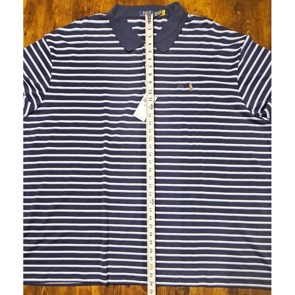 Polo Ralph Lauren Men's 5XB Classic-Fit Shirt Blue White Striped NWT - Picture 5 of 6